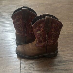 Georgia Boot Kids Brown and Red Boots
